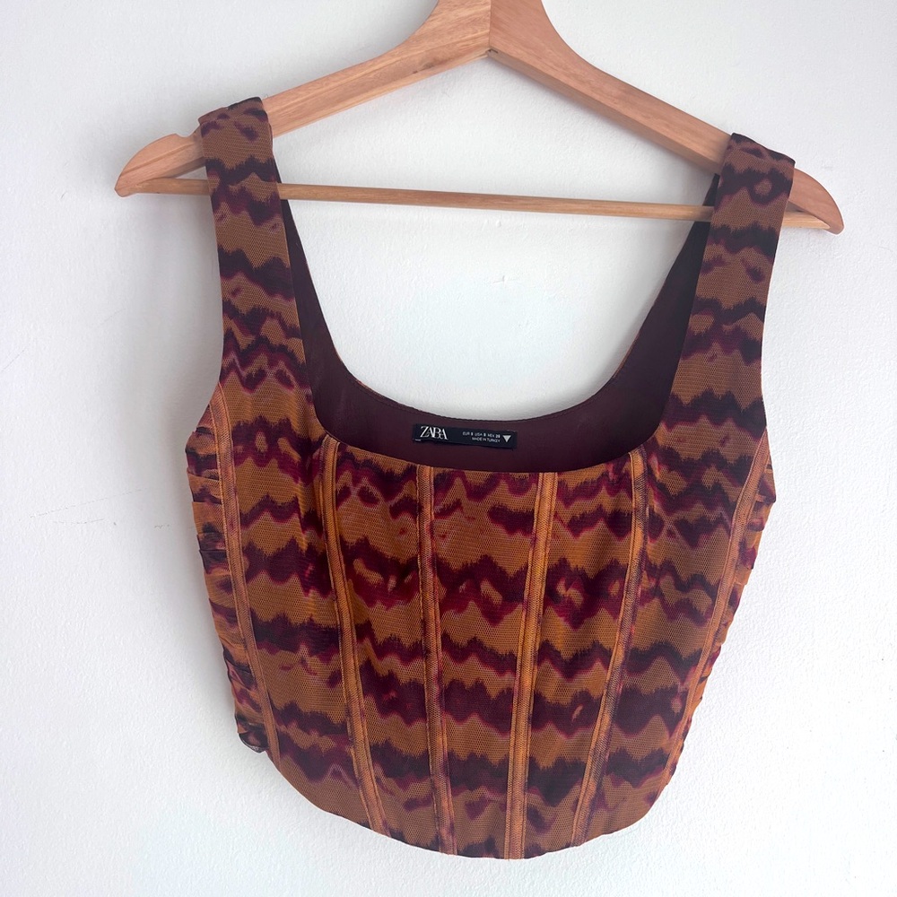 Corset top brown tan corset for festival boho corset